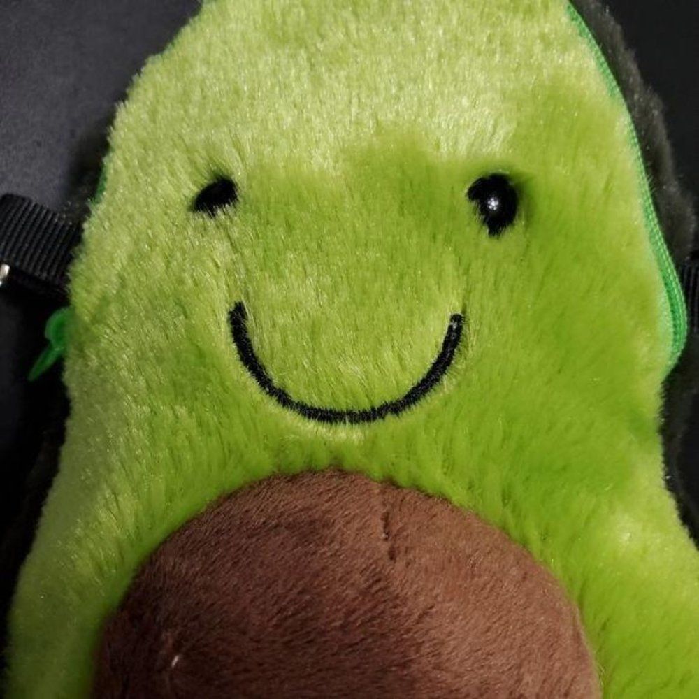 Fuzzy green avocado crossbody bag